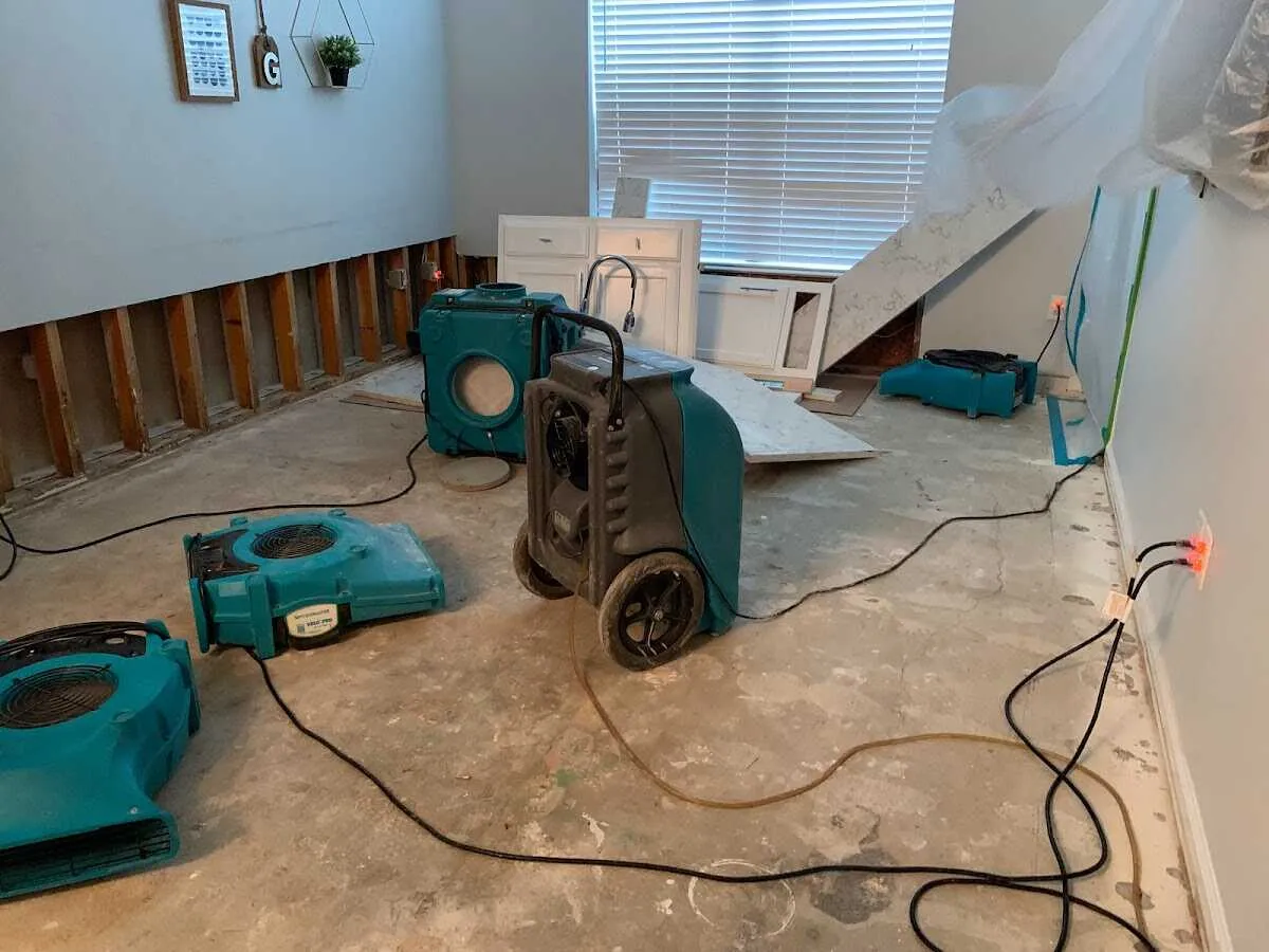 Dehumidifier in flood-cut room for Water Extraction & Removal in Green Cove Springs